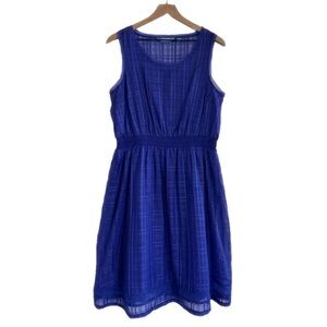 Simply Vera Vera Wang Sheer Blue Sleeves Mini Dress